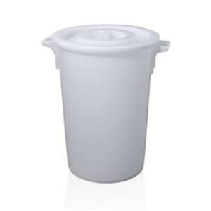 BIDONE CON COPERCHIO LT.90 BIANCO CORALLO A/2750 GIGANPLAST