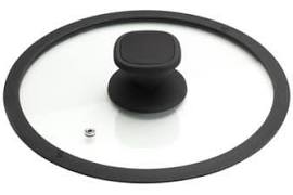 PRO/COPERCHIO VETRO PIATTO CM.20 BORDO SILICONE PINTI