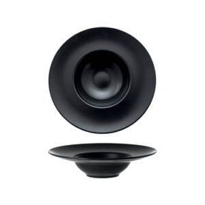 MONACO/PIATTO PASTA CM.28 NERO interno cm.15 A/7605