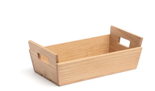 HOGAZA/MINI CESTA RETT. IN LEGNO CON MANICI CM.23X17 H.7 A/7543 COMAS