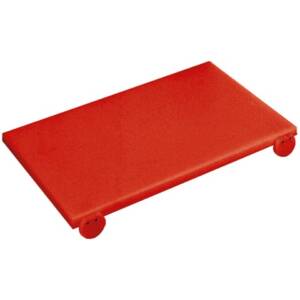 TAGLIERE POLIETILENE cm.40X30X2 CON FERMI/LISTELLO ROSSO