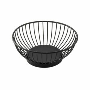 CESTINO TONDO FILO INOX NERO CM.15 h.5,5