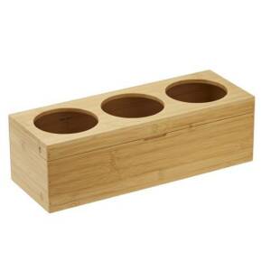PORTABOTTIGLIE BAMBOO 3 POSTI CM.42X15,5X13 S0132