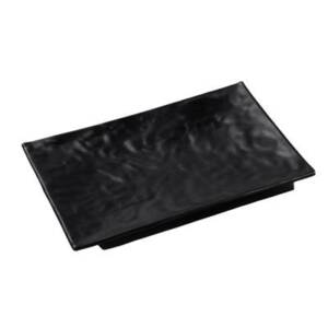 PIATTO RETT. MARTELLATO 20X14 MELAMINA NERA F8008 INMIRON