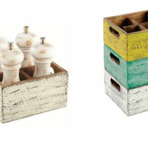 PORTACONDIMENTI 4 POSTI LEGNO BIANCO 41639-30