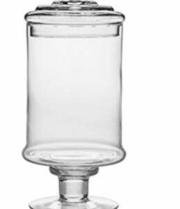 BARATTOLO VETRO CON COPERCHIO CM.14 H.33 SK-001-21