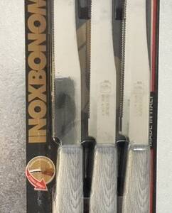 CF.6 COLTELLI TAVOLA LEGNO SBIANCATO A/60006S BONOMI