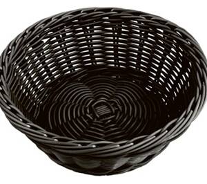 CESTINO PANE PESANTE TONDO CM.21 H.8 NERO SPB-7BB