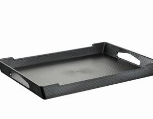 VASSOIO DIAMANTE CAPRI CM.51X35X5 NERO MC