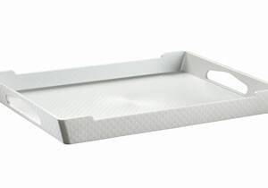 VASSOIO DIAMANTE CAPRI CM.51X35X5 BIANCO MC